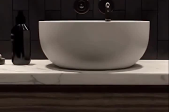 do bathroom interior design with 3d renders