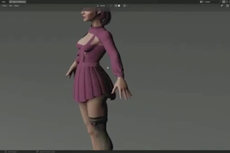 do low poly 3d character modeling for mobile and VR games
