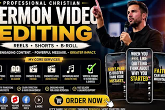 do christian video edit sermon b roll tiktok reel short clip