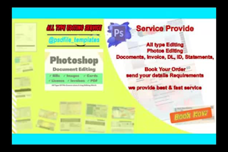 provide photoshop editing service front and back professional cards
