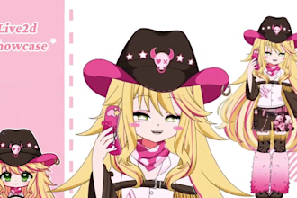 draw and rig 2d vtuber model anime live2d model anime 2d live2d vtuber rigging