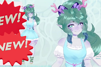design vtuber model high quality live2d and rigging for vtube studio