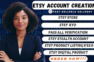 assist you in setting up your etsy seller account fully etsy account creation