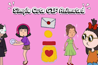 create a simple animated GIF for icon and character
