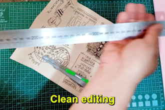video tutorial on cutting and folding a fanzine