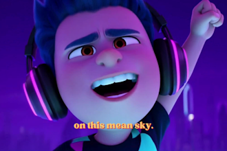 create ai music video with lip sync, 3d animation and lyrics