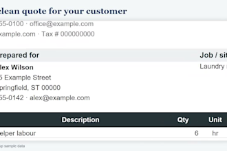 build an estimate and job costing spreadsheet for your trade business