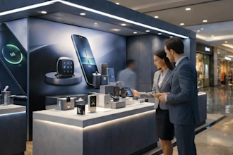 design a 3d mobile phone and accessories store