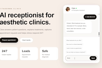 build an ai receptionist chatbots for clinics