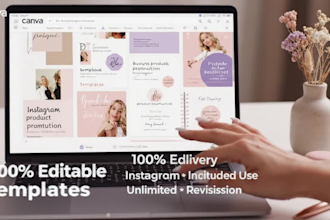 design custom canva templates and business card