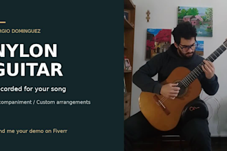 record nylon string guitar for your song