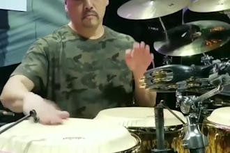 record conga, vibraphone, bongo, tabla, cajon,talking drum, timpani and shekere
