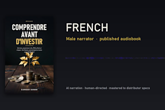 produce your ai narrated audiobook in english, french or spanish
