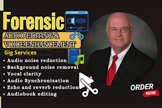 do  forensic audio editing, voice enhancement, noise removal, echo reduction
