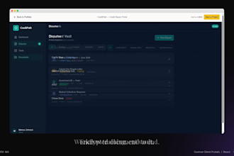 ux UI for saas, web app, dashboard or client portal