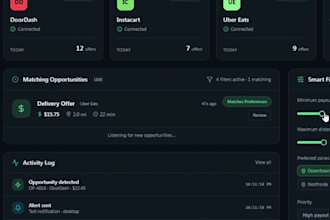 code automated doordash bot, instacart bot, spark driver bot uber eat for orders
