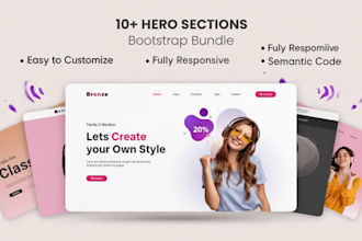 design ai website hero section for landing page UI UX and brand impact