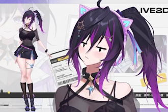 draw cute live2d vtuber model, 2d vtuber model nsfw vtuber commission for stream