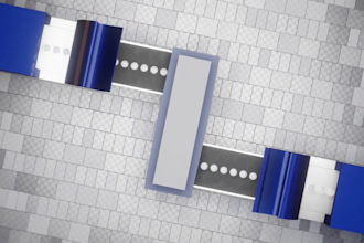 create 3d industrial animation, packaging line animation, factory process video
