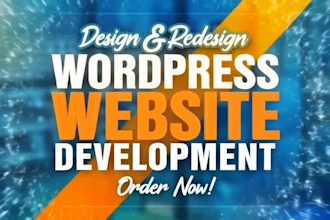 design or redesign a professional wordpress website or landing page