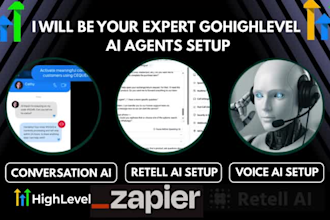 setup gohighlevel ai agent for conversation and voice ai, retell ai setup