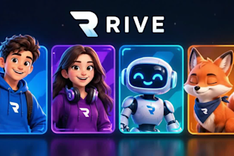 create interactive character rive animation lottie animation for your web or app