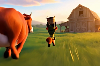 create cinematic ai animation and 3d pixar style character video