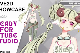 design and rig live2d anime chibi vtuber model with vbridger for vtube studio