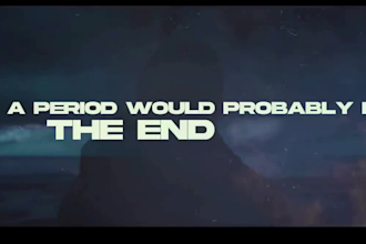 produce a premium storytelling lyrics video with cinematic visuals