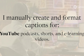 create professional english spanish, french,  srt, vtt subtitle or caption video