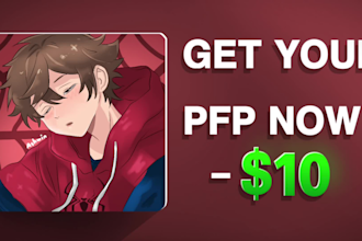 draw a high quality personalised cartoon pfp for you