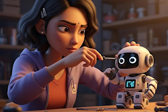 create a custom 3d pixar style cartoon character ,avatar