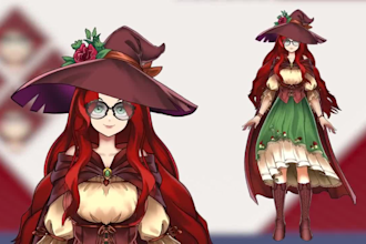 design rig pro vtuber character in live2d,3d,2d streaming avater vtuber model