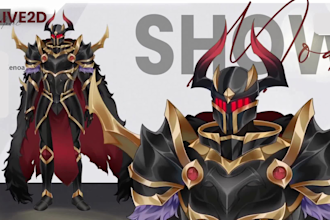 design and rig custom live2d vtuber model for vtube studio streaming