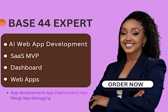 build your base44 ai web app, saas mvp, or dashboard
