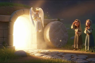 create 3d ai bible storrytelling christian kids easter animation in pixar style