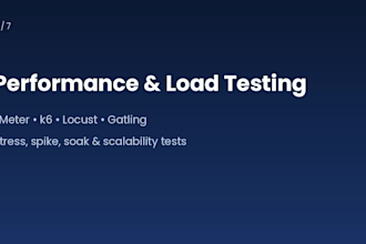 do test automation, API and load testing with java, python and reports