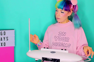 write sing futuristic electronic pop vocals and theremin for your song