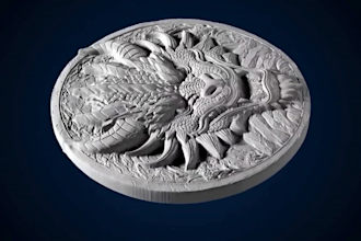 sculpt custom 3d coin logo bas relief medallion coin stl models for 3d printing