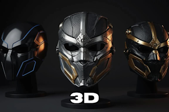 do custom cosplay 3d mask 3d print paint 3d helmet armour halloween mask