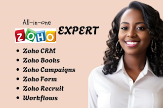 setup zoho CRM, zoho books zoho form, desk zoho campaign, zoho one, zoho sites