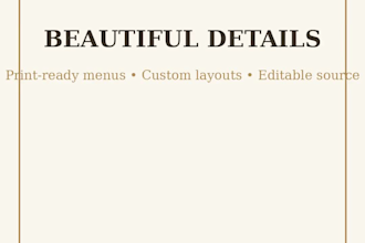 do professional menu designs