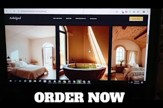 build hotel booking website, mens fashion brand, makeup brand cake brand website