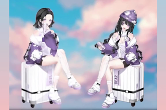 design 2d vtuber model, avatar, vtuber rigging, and high quality live2d model