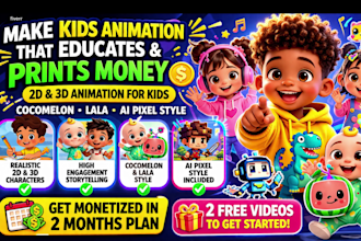create awesome kids learning videos