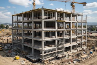 create professional cinematic construction timelapse video