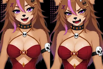do live2d vtuber model, furry live2d, furry vtuber, vrchat avatar and vrc avatar