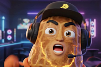 create 3d avatar in burnt peanut style, face tracking for streaming and camera