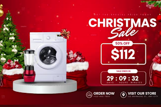 design a christmas sale flyer for small businesses and holiday promotions