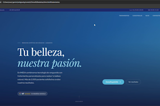 design a luxury aesthetic clinic website